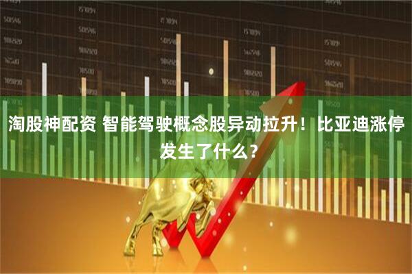 淘股神配资 智能驾驶概念股异动拉升！比亚迪涨停 发生了什么？