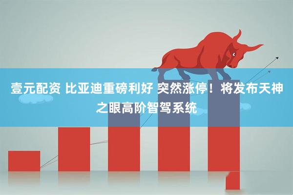 壹元配资 比亚迪重磅利好 突然涨停！将发布天神之眼高阶智驾系统