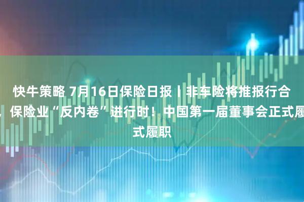 快牛策略 7月16日保险日报丨非车险将推报行合一，保险业“反内卷”进行时！中国第一届董事会正式履职